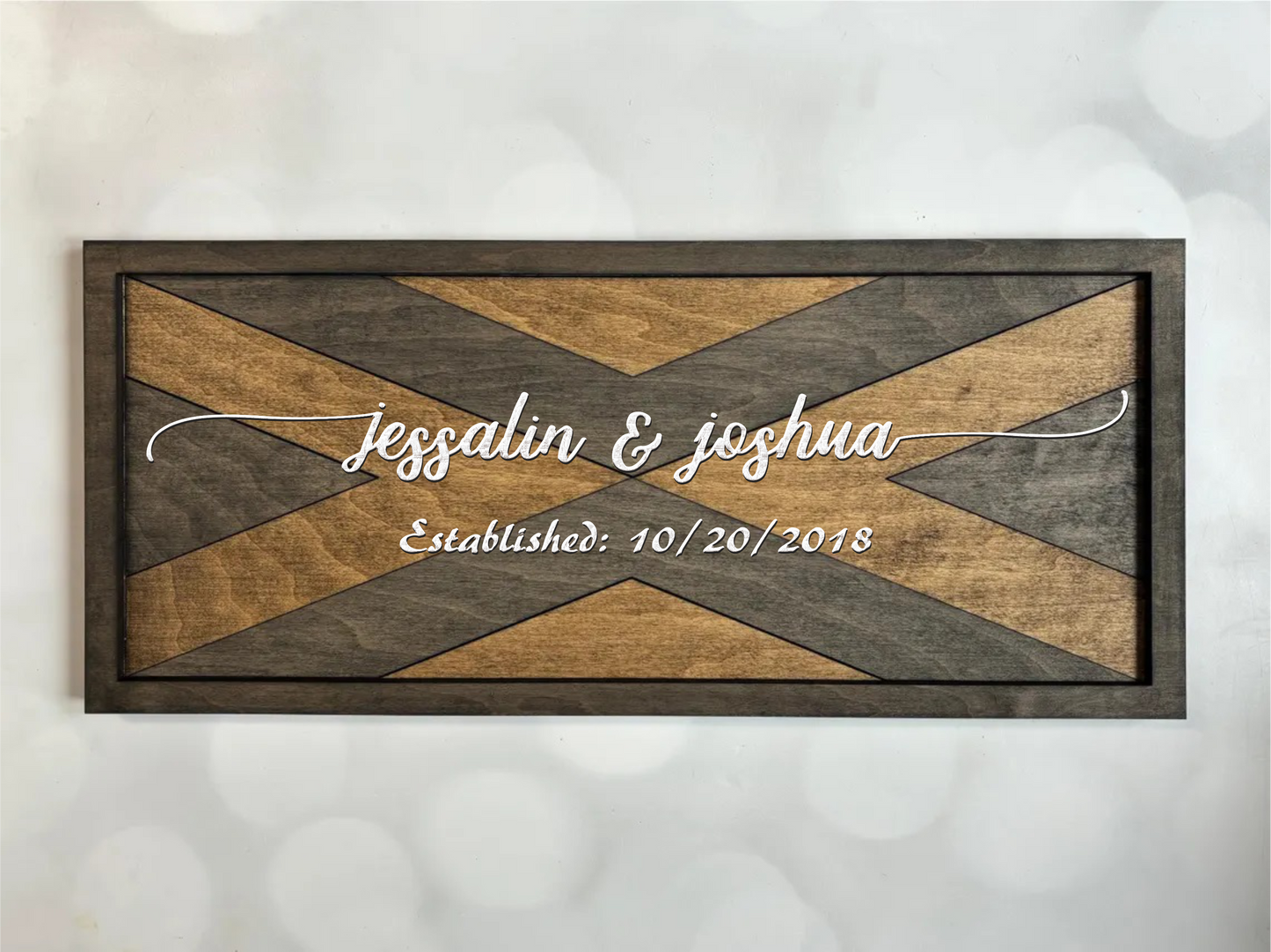 Patterned Family Name Sign