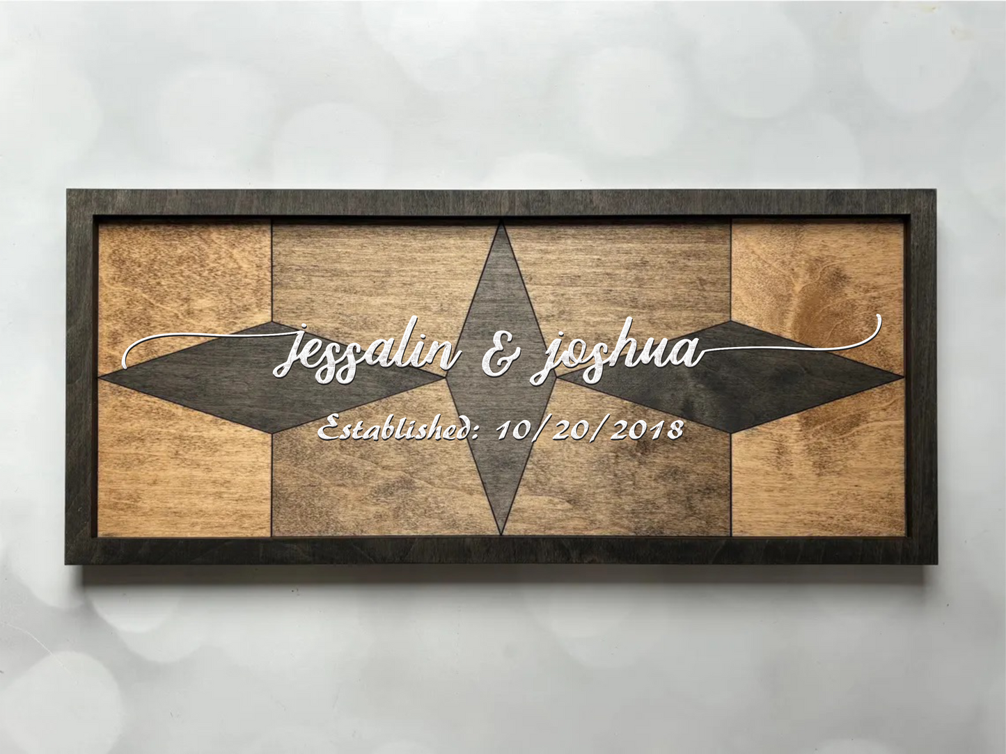 Patterned Family Name Sign