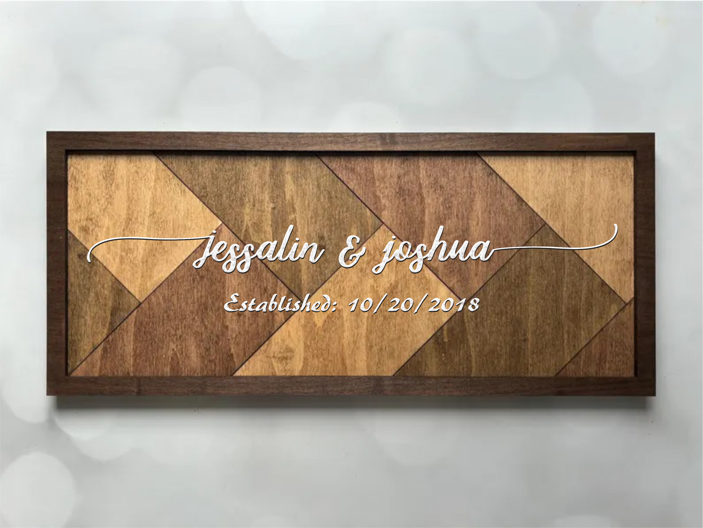 Patterned Family Name Sign