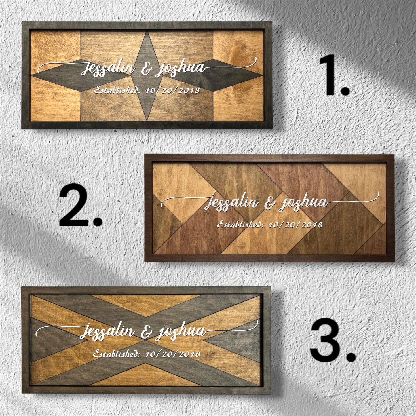 Patterned Family Name Sign