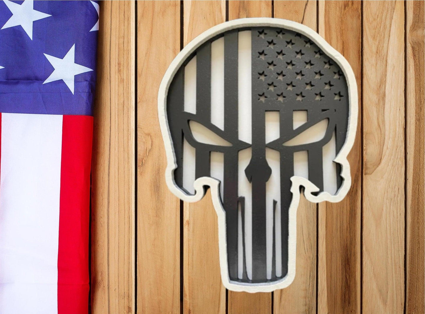 Punisher Wood Sign - Mid Missouri Laser
