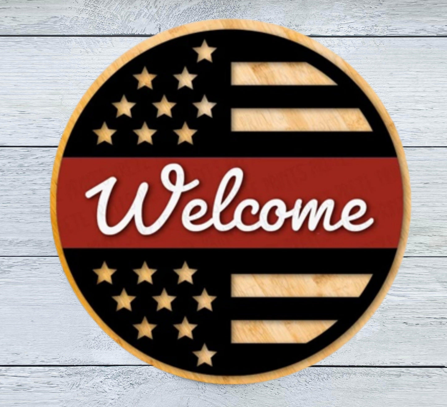 Thin Line Flag Sign - Mid Missouri Laser