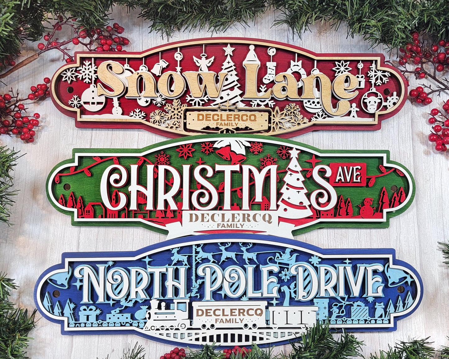 Christmas Street Sign - Mid Missouri Laser