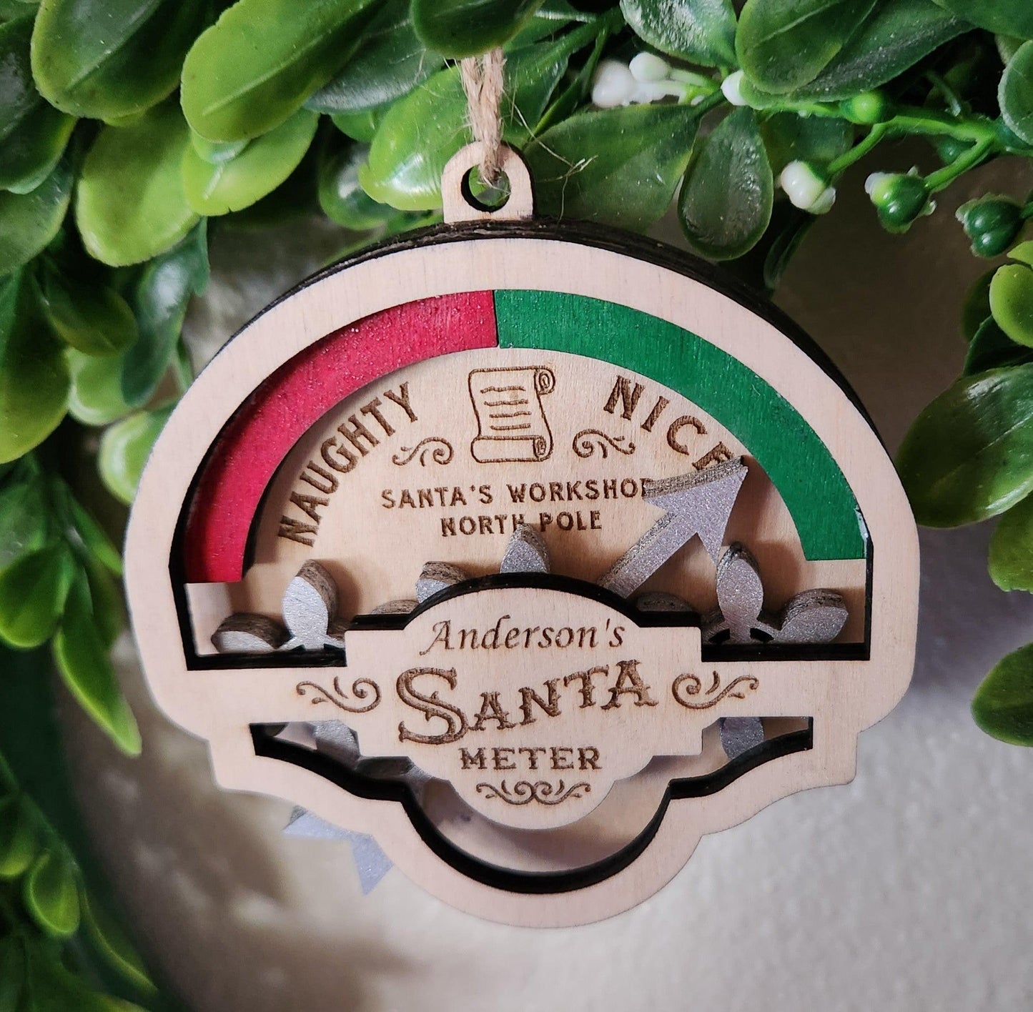 Santa Meter Christmas Decoration - Mid Missouri Laser