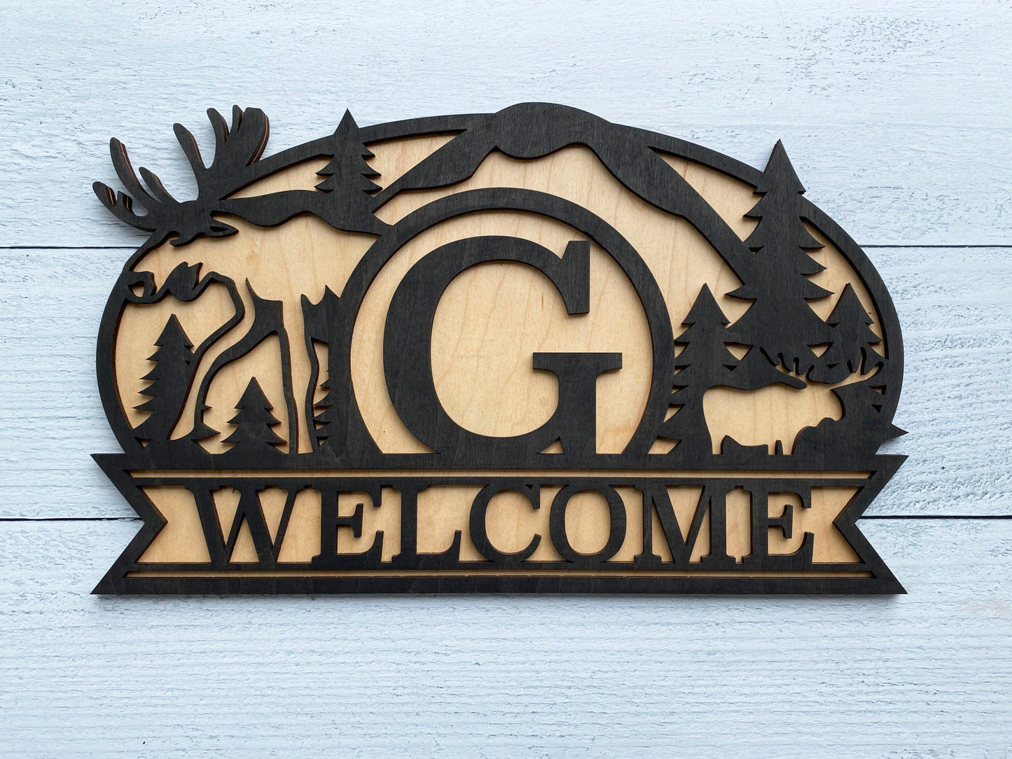 Oval Monogram Wood Signs - Mid Missouri Laser