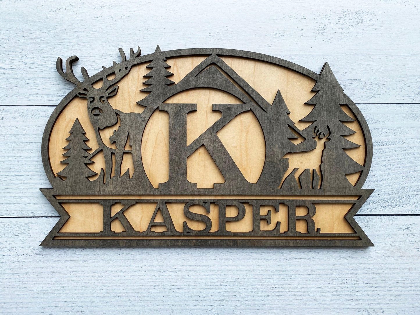 Oval Monogram Wood Signs - Mid Missouri Laser