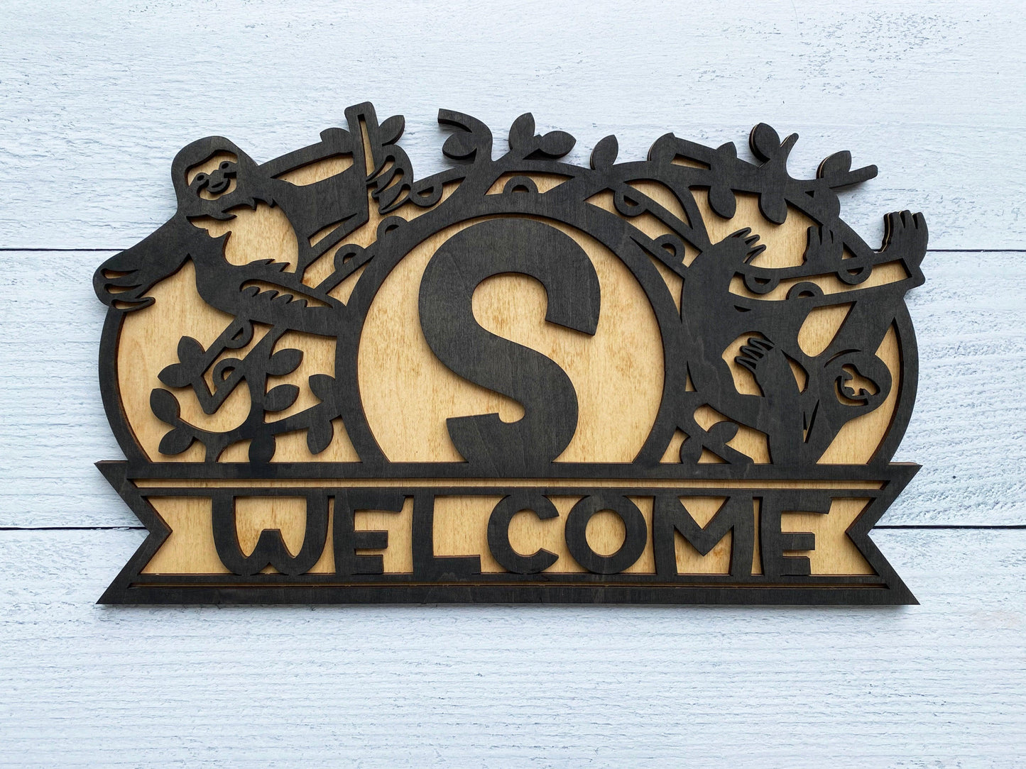 Oval Monogram Wood Signs - Mid Missouri Laser