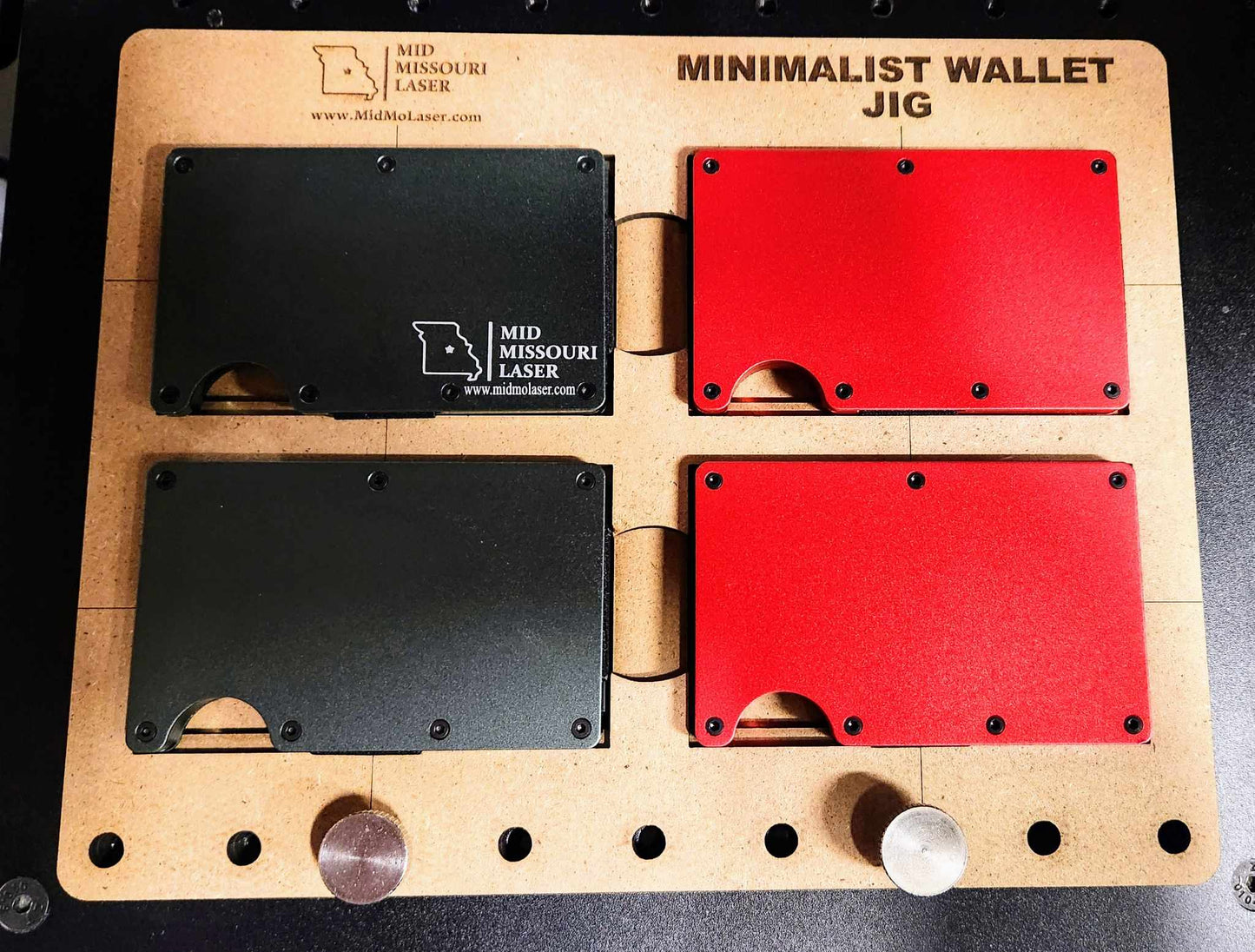 Minimalist Wallet Laser Engraving Jig and Fixture