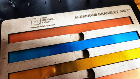 Aluminum Bracelet 7" Laser Engraving Jig and Fixture