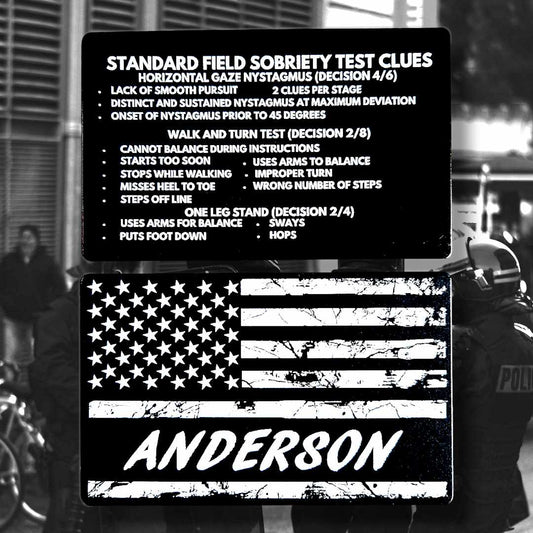 Standard Field Sobriety Tests (SFST)Cue Card