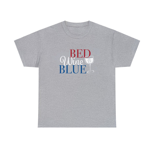 Bed, Wine & Blue - Unisex Heavy Cotton Tee