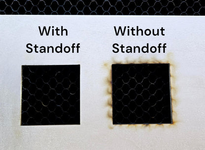 Laser Engraver Honeycomb Bed Standoff - Back Flash Reducer - Magnetic Base - 3mm and 6mm