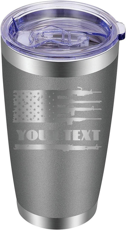 Engraved Flag Tumblers 20oz - Mid Missouri Laser 